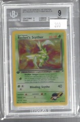 2000 Gym Heroes 1st Edition 13 Rocket's Scyther Holo R BGS 9